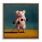 Stupell Industries Weight Lifting Mouse Framed Floater Canvas Wall Art Design by Lucia Heffernan